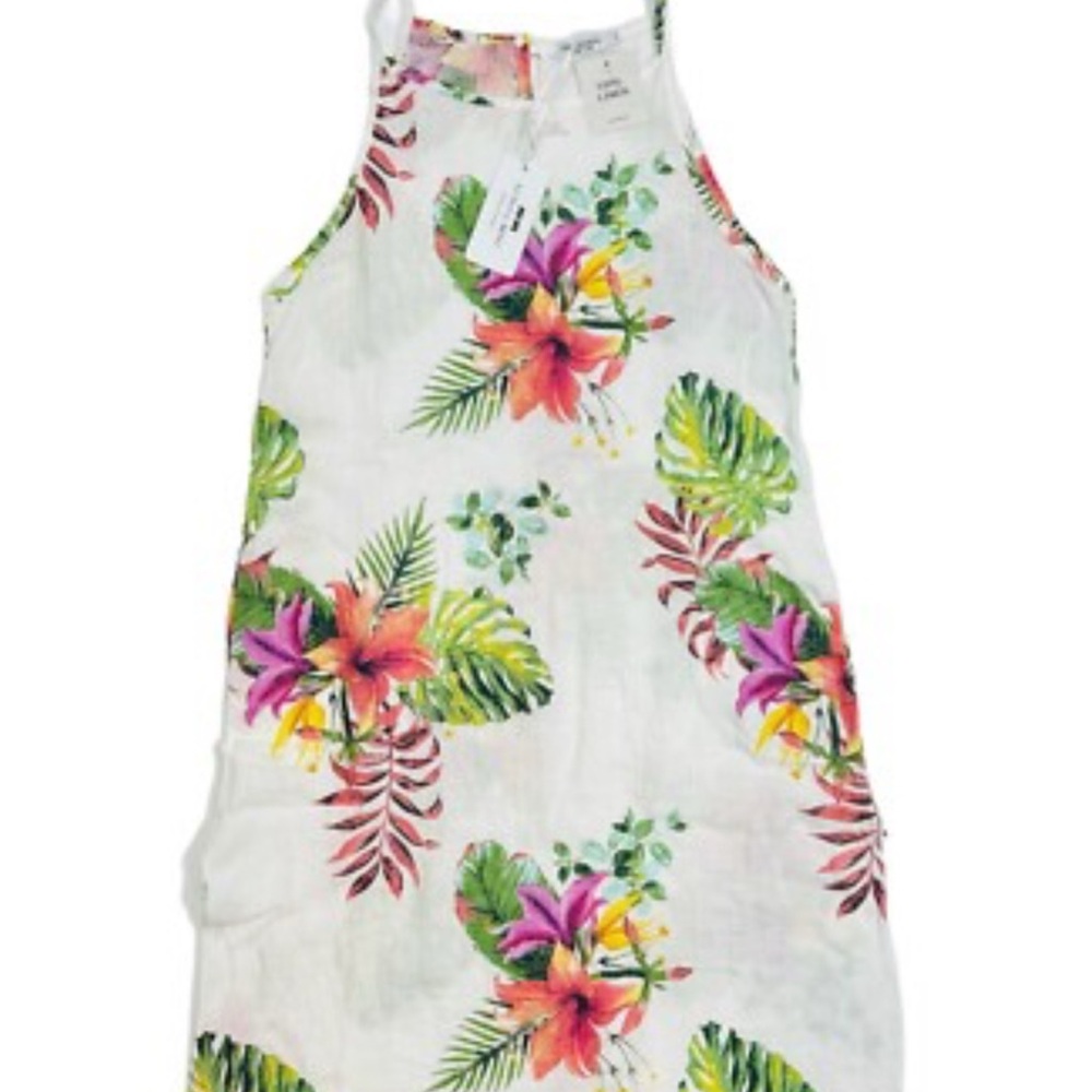 Floral Print Midi Dress in Cream
